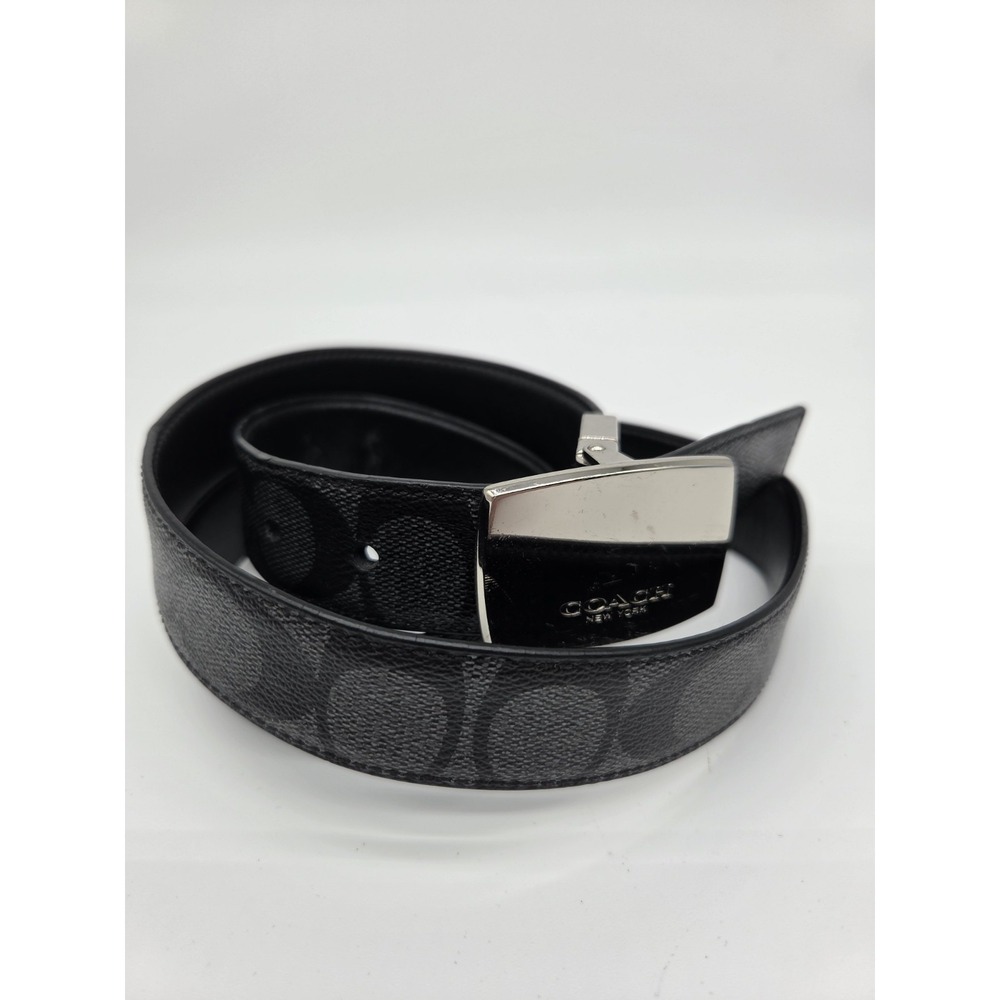 Coach Heritage Cut-to-Size Signature Coated Canvas Reversible Belt 45" Length